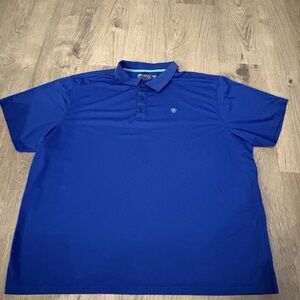 AriatTek Heat Series Polo Shirt Mens 3X Blue Athletic Golf Side Panel Stretch